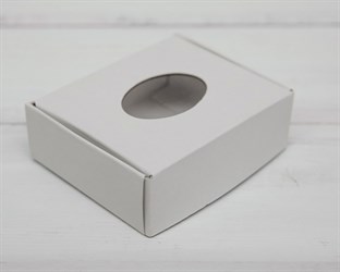 Коробка маленькая с окошком, 7х6х2,5 см, белая У0102064
