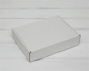 Коробка 20х15х4,5 см из плотного картона, белая
