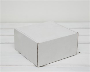 Коробка для посылок, 15х15х8 см, из плотного картона, белая У0104076