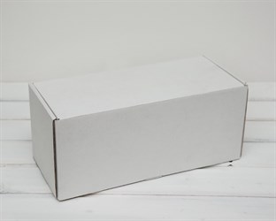 Коробка для посылок, 32х14х14 см, из плотного картона, белая