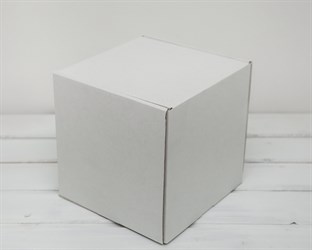 Коробка для посылок, 19х19х19,5 см, из плотного картона, белая У0104082
