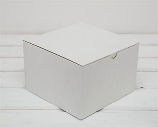 Коробка для посылок, 17х17х11 см, из плотного картона, белая