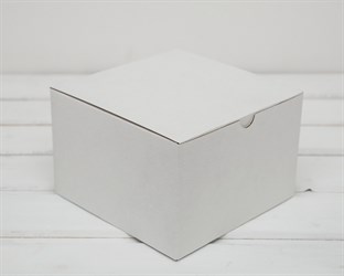 Коробка для посылок, 17х17х11 см, из плотного картона, белая У0104083