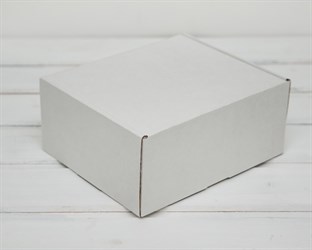 Коробка для посылок, 19х16х8,5 см, из плотного картона, белая