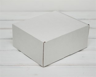 Коробка для посылок, 19х16х8,5 см, из плотного картона, белая У0104084