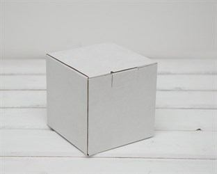 Коробка для посылок, 12х12х12 см, из плотного картона, белая