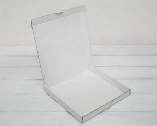 Коробка плоская, 20,5х20,5х3 см, белая У0104097