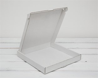 Коробка плоская, 22,5х22,5х3 см, белая