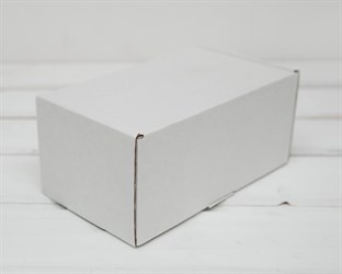 Коробка для посылок, 17х10х8 см, из плотного картона, белая У0104101