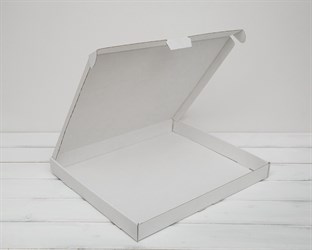 Коробка плоская, 40х33,5х4 см, белая