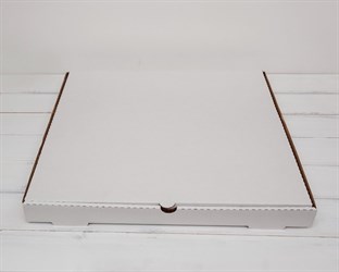 Коробка для пирога, 45х45х4 см, из плотного картона, белая