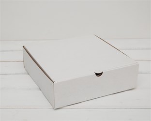 Коробка для пирога, 23х23х7 см из плотного картона, белая У0104111