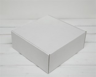 Коробка для посылок, 25х25х10 см, из плотного картона, белая У0104115