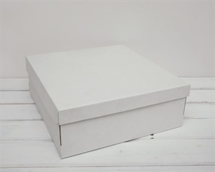 Коробка из плотного картона, 33х31х11,5 см, крышка-дно, белая У0115005