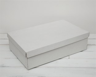 Коробка из плотного картона, 42,5х27х11 см, крышка-дно, белая