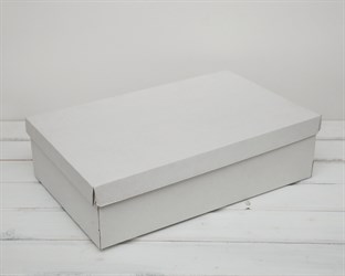Коробка из плотного картона, 42,5х27х11 см, крышка-дно, белая У0115006