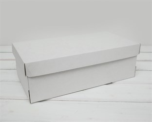 Коробка из плотного картона, 30,5х16х10 см, крышка-дно, белая У0115008
