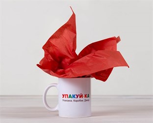 Бумага тишью, красная, 50х66 см, 1 лист