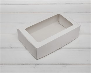 Коробка для выпечки, 23х14х6,5 см, с прозрачным окошком, белая У0102082