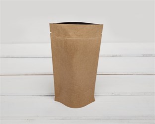 Пакет Дой-пак с zip-lock, 15х10,5х3,5 см, фольгированный, коричневый У0703007