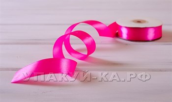 Лента атласная, 24 мм,  ярко-розовая, 27 м. У0510002-Б