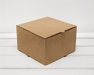 Коробка для посылок, 16х16х10 см, из плотного картона, крафт