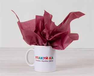 Бумага тишью, бордовая, 50х66 см, 1 лист У0201019