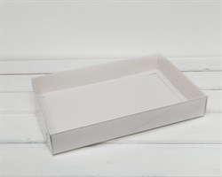 Коробка с прозрачной крышкой Классика, 35х27х5 см, белая