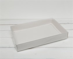 Коробка с прозрачной крышкой Классика, 35х27х5 см, белая У0103017