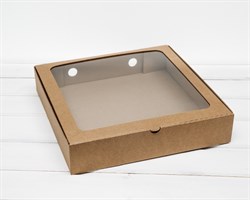 Коробка с окошком, 30х30х6 см, крафт