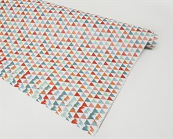 Бумага упаковочная, 70х100 см, треугольники цветные, 1 лист