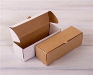 Коробка для макаронс на 6 шт, 18,5х6х6 см, двусторонняя (белая/крафт)