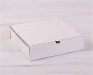 Коробка для пирога, 24х24х6 см из плотного картона, белая У0104006