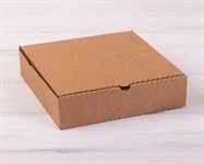 Коробка для пирога, 24х24х6 см из плотного картона, крафт У0104002