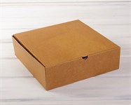 Коробка для высокого пирога, 28х28х8,5 см из плотного картона, крафт У0104017