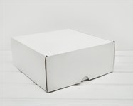 Коробка для посылок, 24х24х10 см, из плотного картона, белая