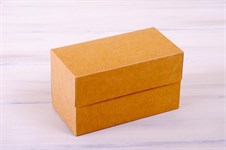 Коробка для капкейков/маффинов на 2 шт, 19х10х11 см, крафт