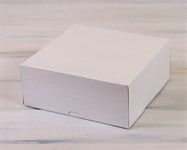 Коробка для торта от 1 до 3 кг, 25,5х25,5х10,5 см, d= 15-25 см, белая