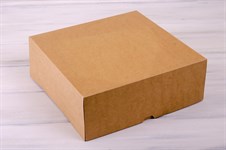 Коробка для торта от 1 до 3 кг, 32,5х32,5х12 см, d= 25-32 см,  крафт