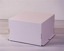 Коробка для торта усиленная от 1 до 3 кг, 30х30х19 см, белая