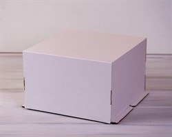 Коробка для торта усиленная от 1 до 3 кг, 30х30х19 см, белая У0106019