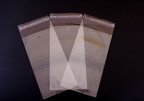 Пакет с клейкой лентой 11,5х22 см, прозрачный