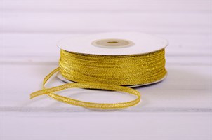 Лента металлизированная, 3 мм, золотая, 1 м У0530025