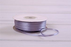 Лента атласная, 3 мм, светло-серая, 91 м У0530022-Б