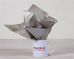 Бумага тишью, серебряная, 50х66 см, 1 лист У0201023