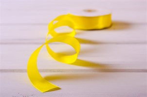 Лента атласная, 24 мм, светло-желтая, 1 м У0510001