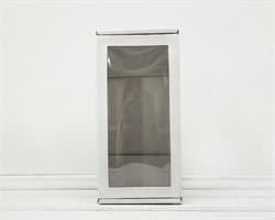 Коробка для двух ёлочных шаров с окошком, 24х12х12 см, из плотного картона, белая У0115015
