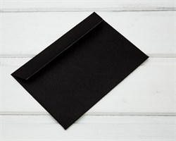 Конверт бумажный С6, 114х162 мм, черный (отрывная лента)