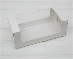 Коробка для выпечки, 25х12х10 см, с круговым окном, белая У0102087