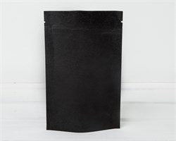 Пакет Дой-пак с zip-lock бумажный, 18,5х12х3,5 см, черный У0703011